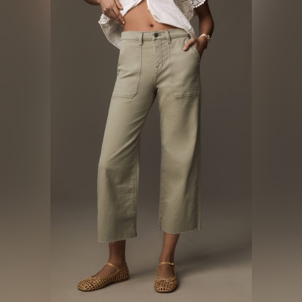 Modern‎ American Farrah High-Rise Crop Wide-Leg Denim Jeans | NEW/NWT!!💚💚